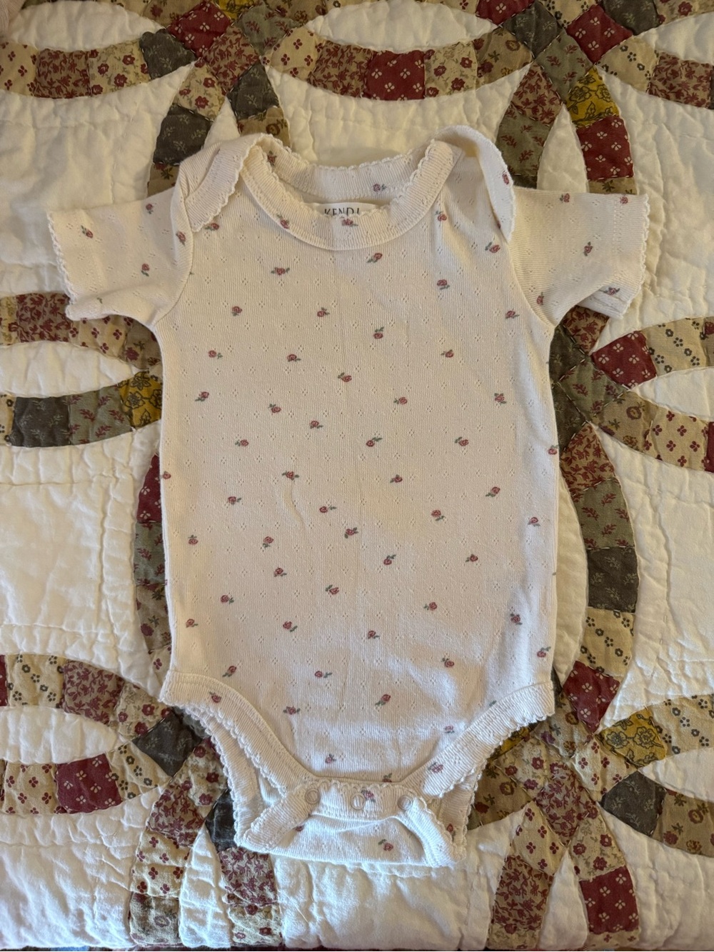 Colored Organics/Kendi Floral Pointelle Onesie